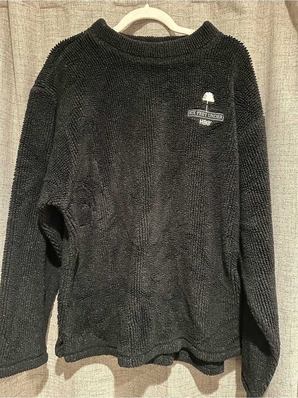 HBO Six Feet Under Black Fleece Crewneck Pullover